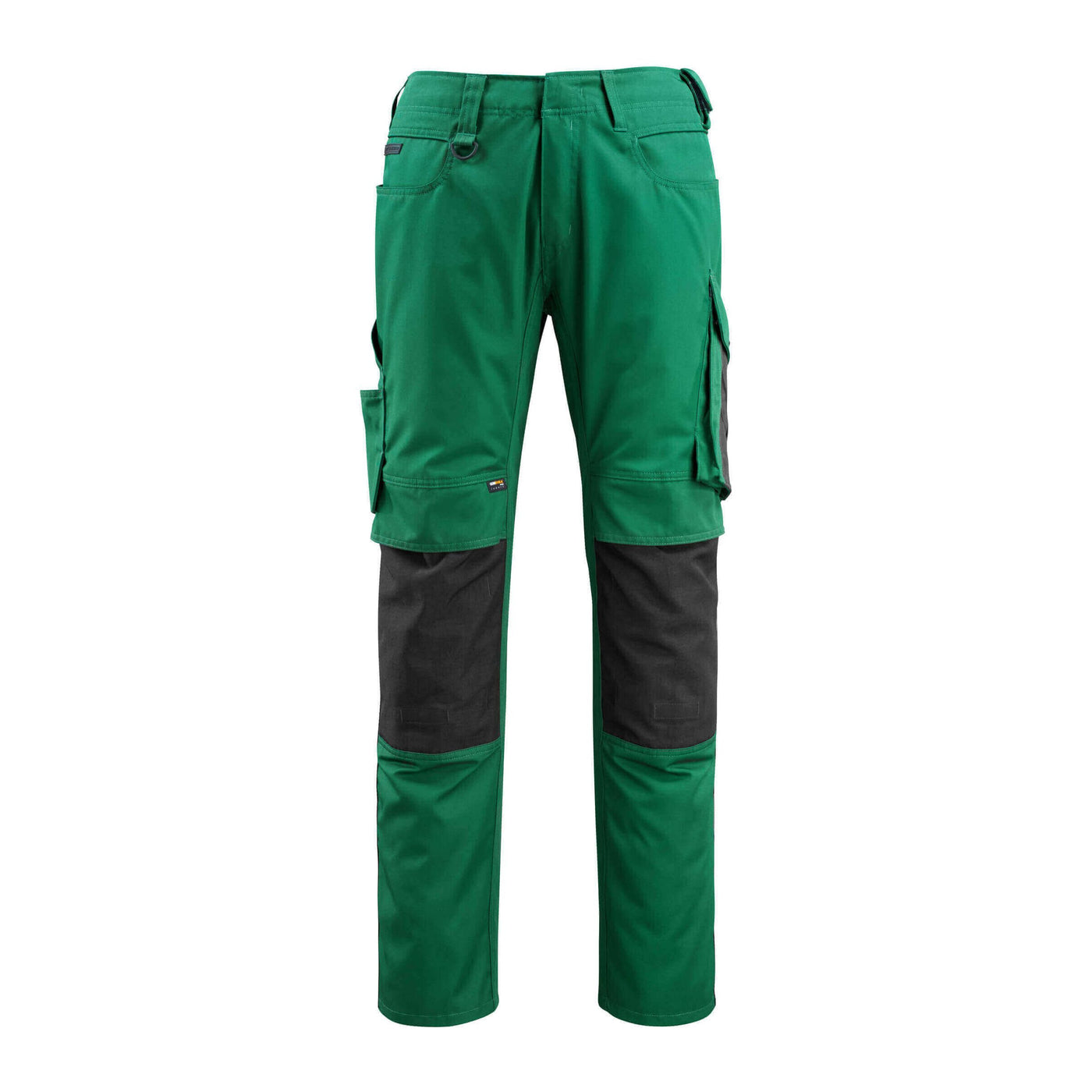 Mascot Mannheim Work Trousers Kneepad-Pockets 12679-442 Front #colour_green-black