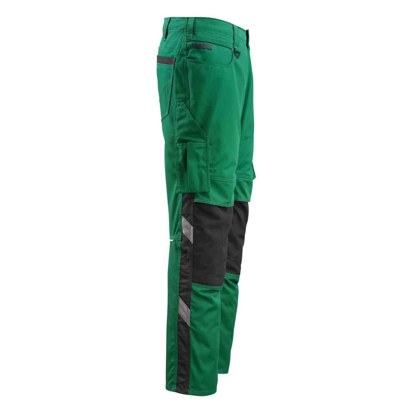 Mascot Mannheim Work Trousers Kneepad-Pockets 12679-442 Left #colour_green-black