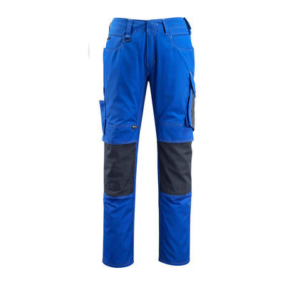 Mascot Mannheim Work Trousers Kneepad-Pockets 12679-442 Front #colour_royal-blue-dark-navy-blue