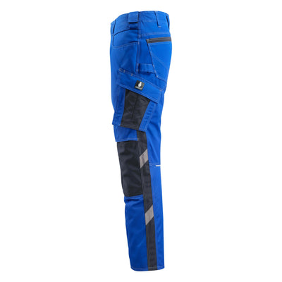 Mascot Mannheim Work Trousers Kneepad-Pockets 12679-442 Right #colour_royal-blue-dark-navy-blue