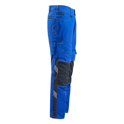 Mascot Mannheim Work Trousers Kneepad-Pockets 12679-442 Left #colour_royal-blue-dark-navy-blue
