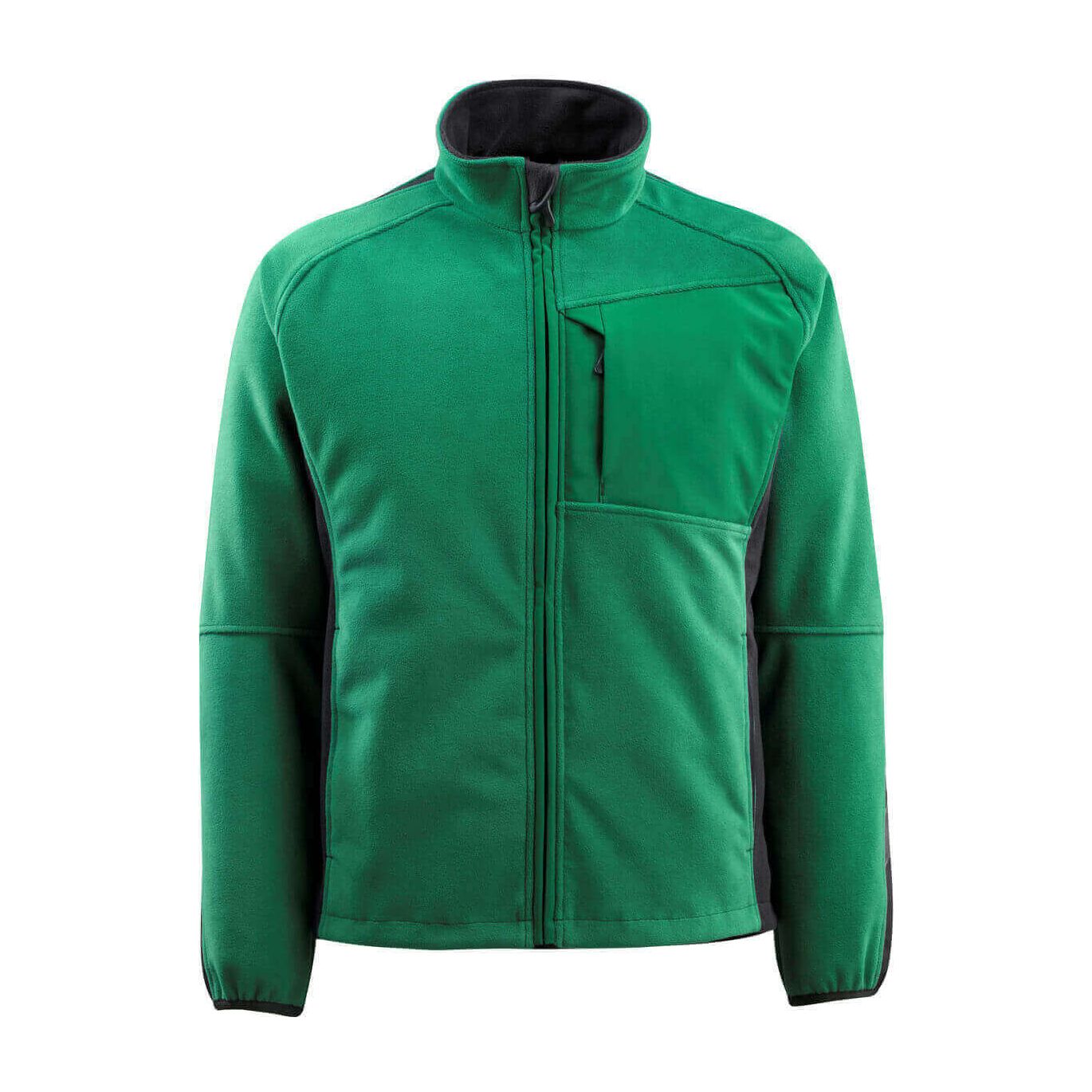 Mascot Marburg Work Fleece Jacket 15603-259 Front #colour_green-black