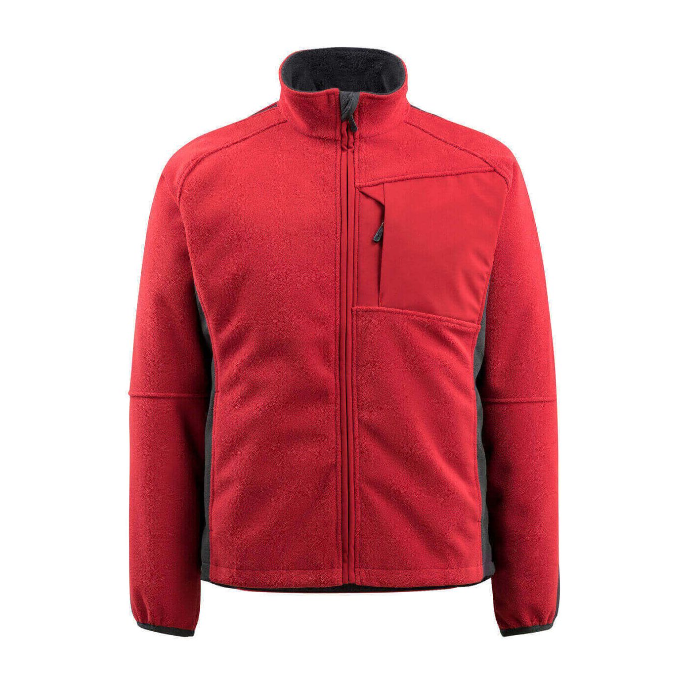 Mascot Marburg Work Fleece Jacket 15603-259 Front #colour_red-black