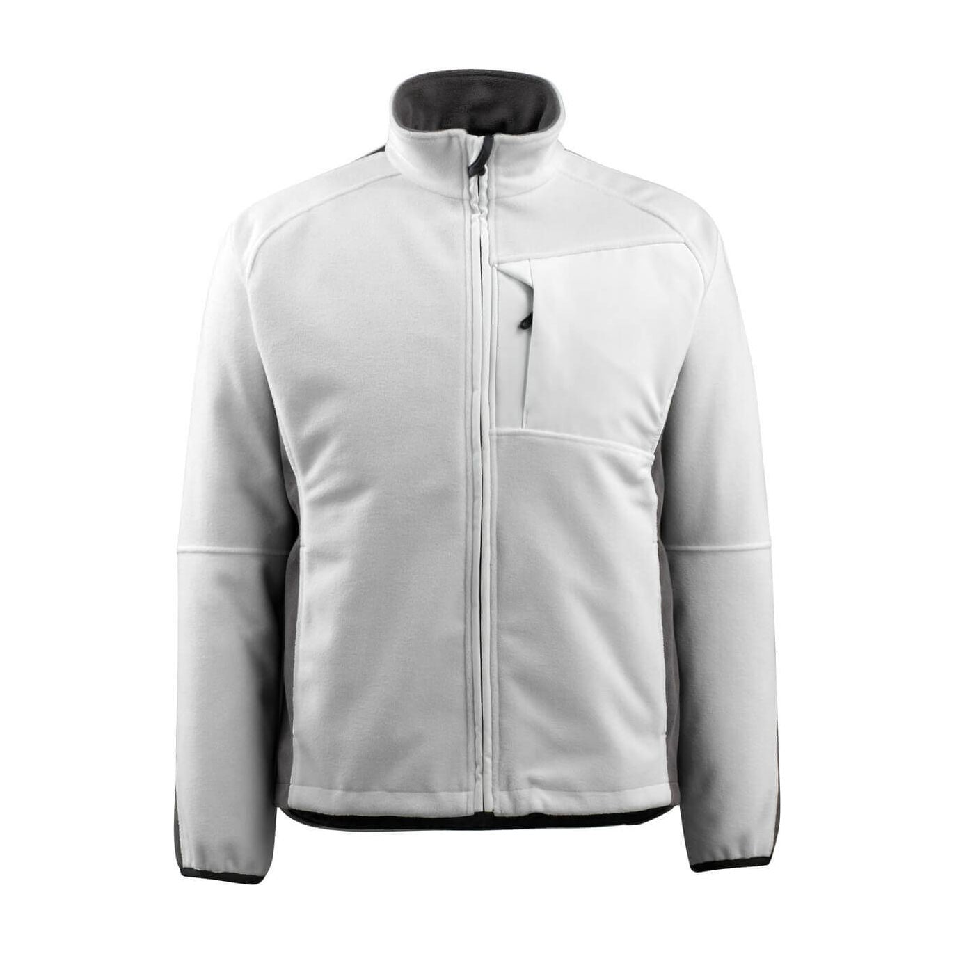 Mascot Marburg Work Fleece Jacket 15603-259 Front #colour_white-dark-anthracite-grey