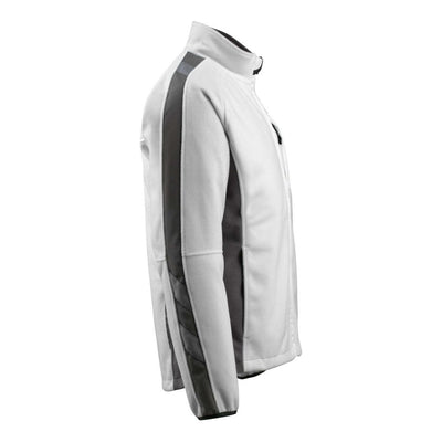 Mascot Marburg Work Fleece Jacket 15603-259 Left #colour_white-dark-anthracite-grey