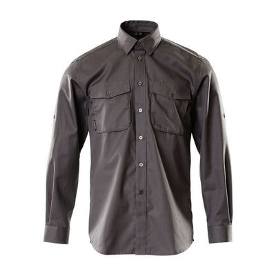 Mascot Mesa Shirt Buttoned Collar 13004-230 Front #colour_dark-anthracite-grey