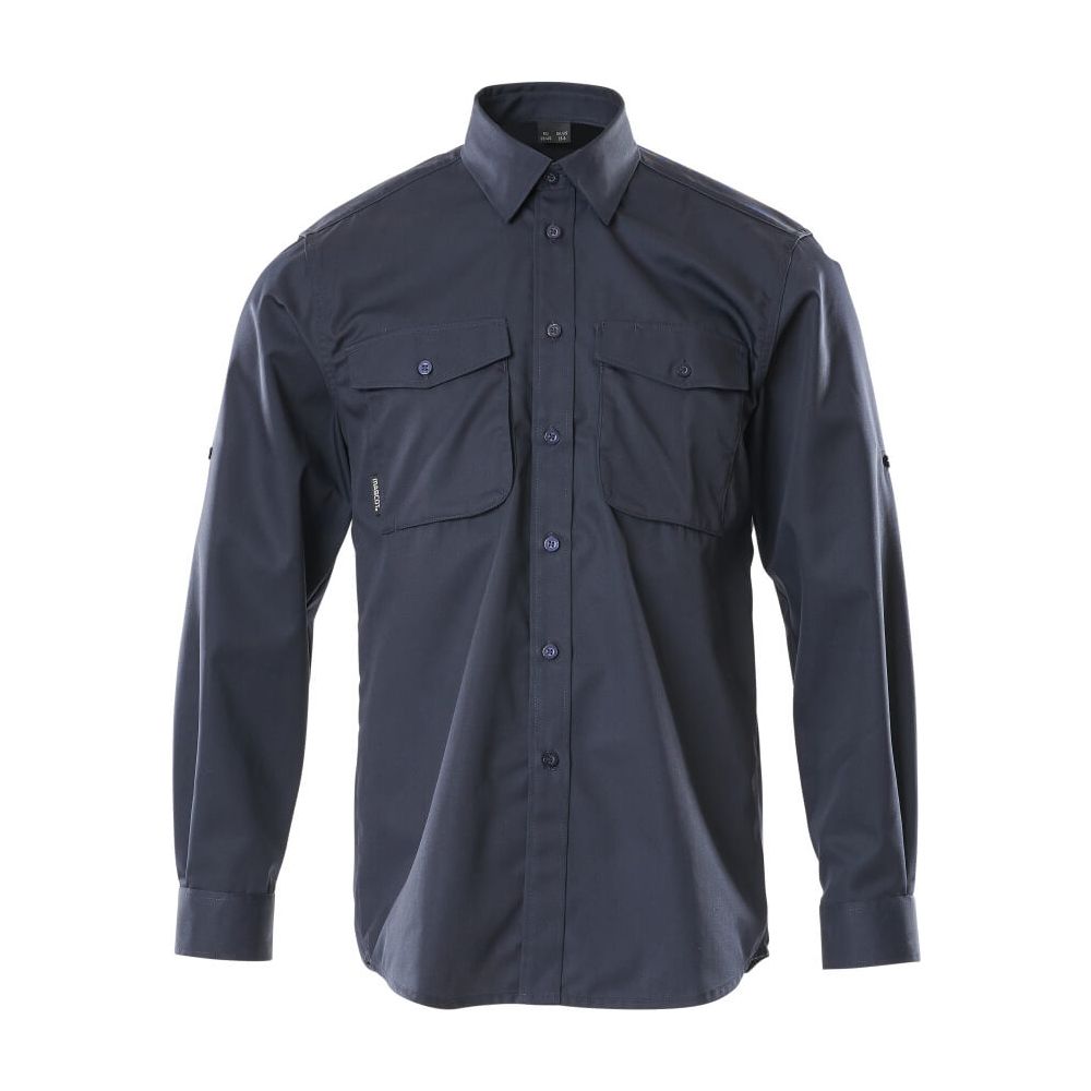 Mascot Mesa Shirt Buttoned Collar 13004-230 Front #colour_dark-navy-blue