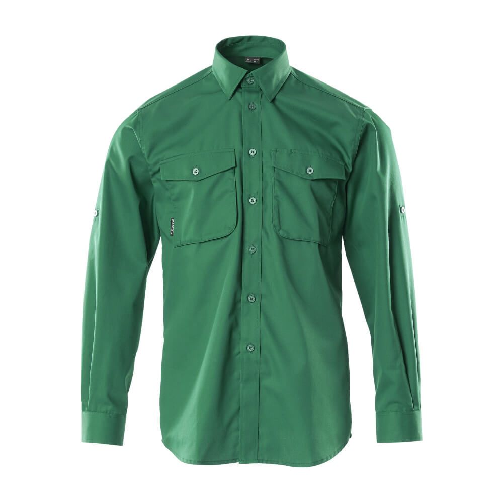 Mascot Mesa Shirt Buttoned Collar 13004-230 Front #colour_green