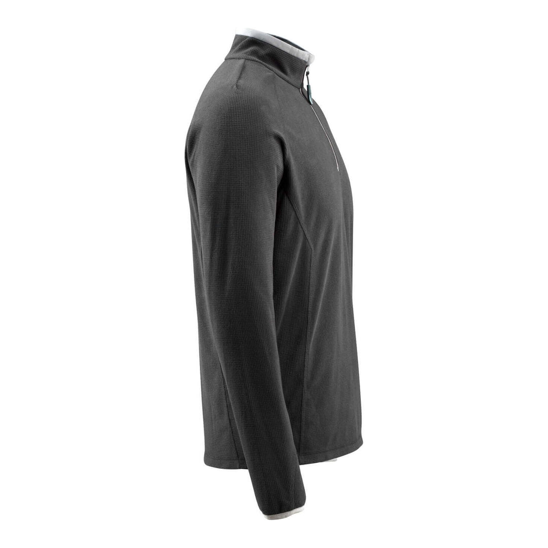 Mascot Metz Fleece Jumper Zip-Neck 50148-239 Left #colour_black