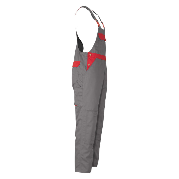 Mascot Milano Bib Brace Overall 00969-430 Left #colour_anthracite-grey-red