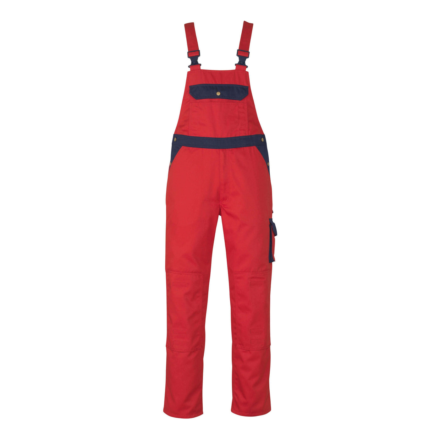 Mascot Milano Bib Brace Overall 00969-430 Front #colour_red-navy-blue