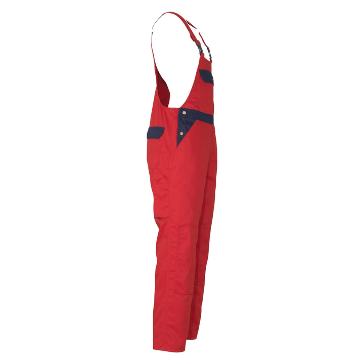 Mascot Milano Bib Brace Overall 00969-430 Left #colour_red-navy-blue