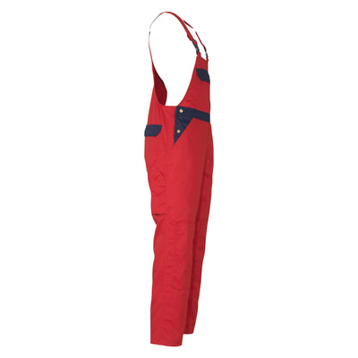 Mascot Milano Bib Brace Overall 00969-430 Left #colour_red-navy-blue