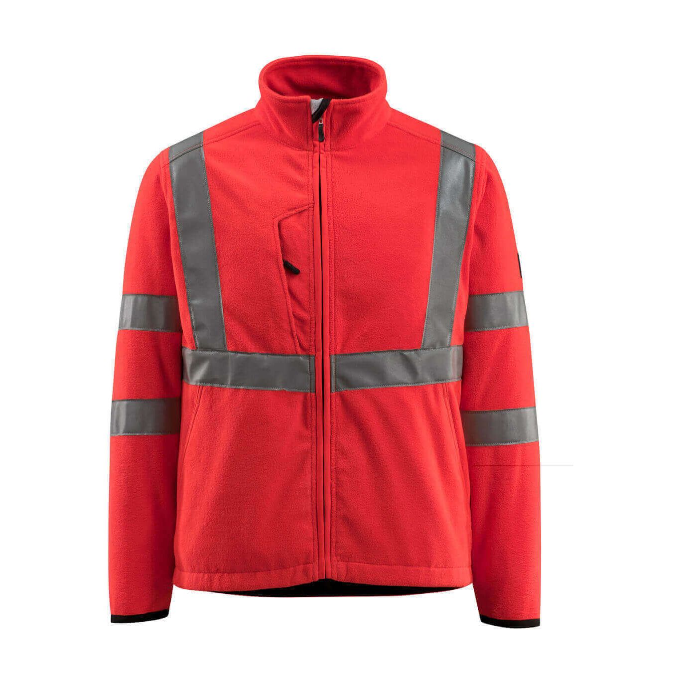 Mascot Mildura Hi-Vis Fleece Jacket 15903-270 Front #colour_hi-vis-red