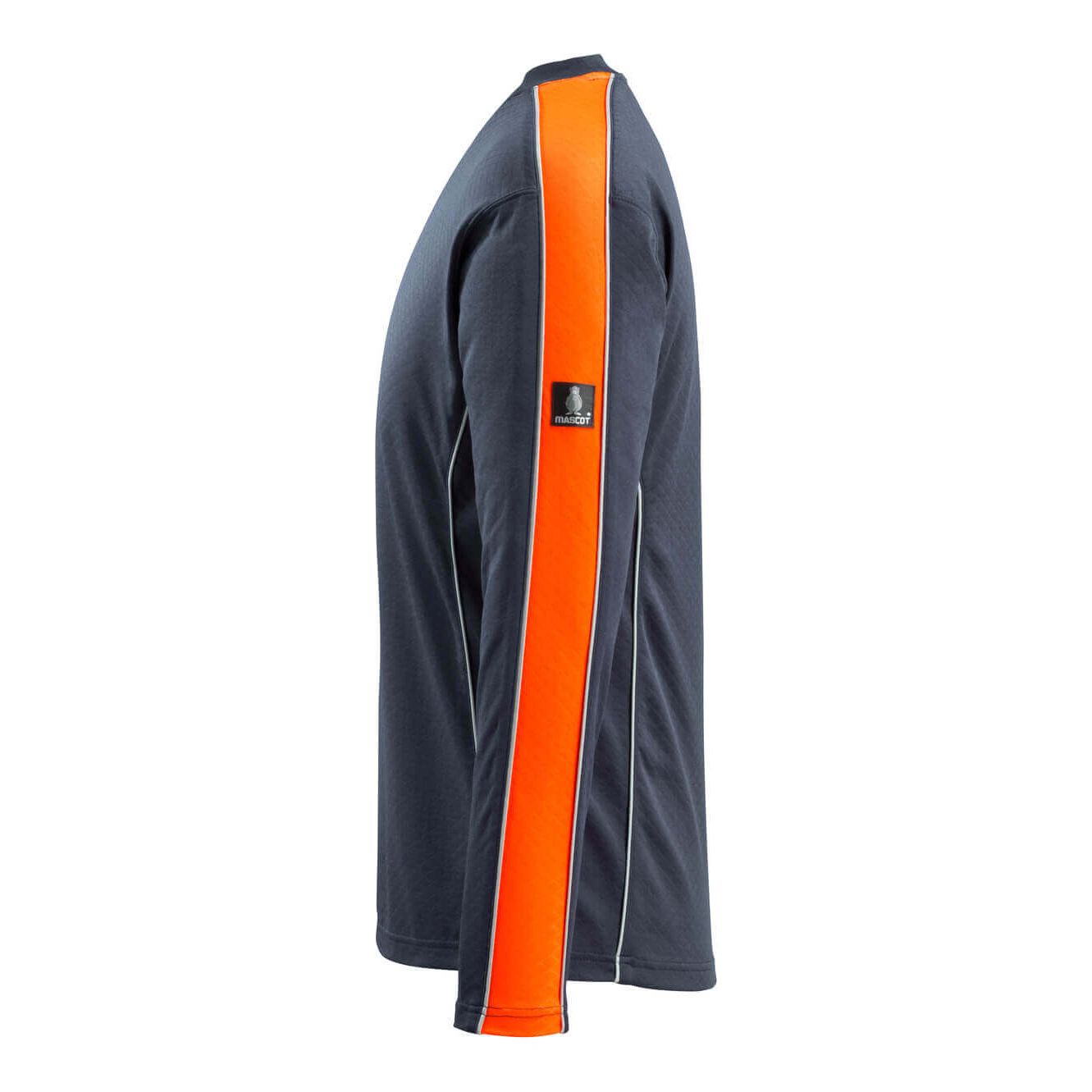 Mascot Montilla Long-Sleeved T-shirt 50128-933 Right #colour_dark-navy-blue-hi-vis-orange