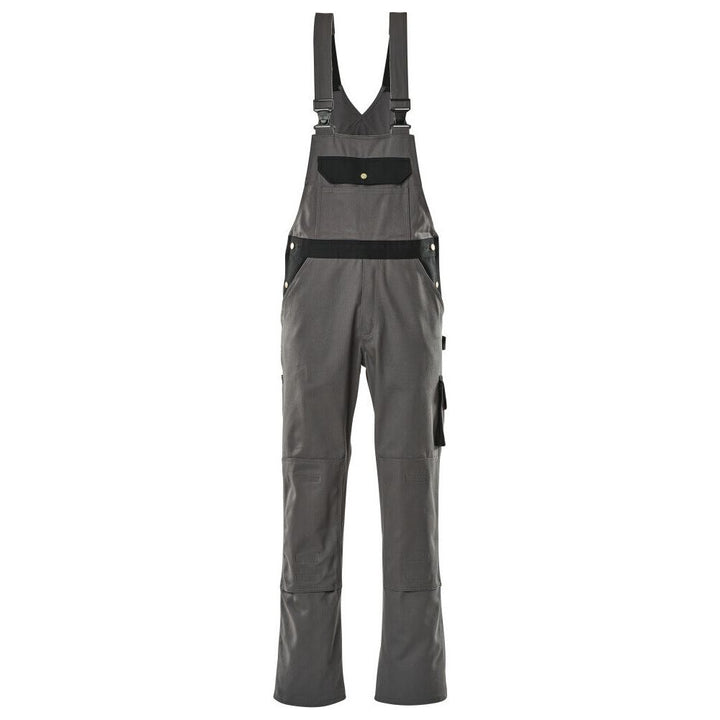 Mascot Monza Bib Brace Overall 00962-630 Front #colour_anthracite-grey-black