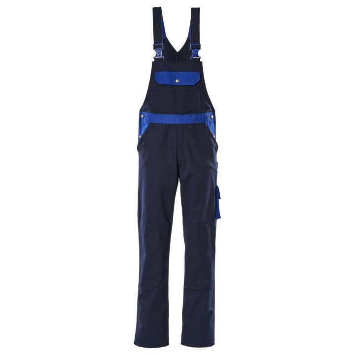 Mascot Monza Bib Brace Overall 00962-630 Front #colour_navy-blue-royal-blue