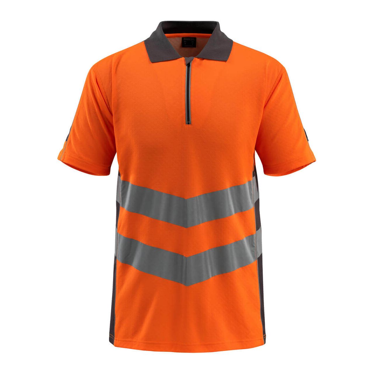 Mascot Murton Hi-Vis Polo shirt 50130-933 Front #colour_hi-vis-orange-dark-anthracite-grey
