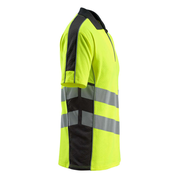 Mascot Murton Hi-Vis Polo shirt 50130-933 Left #colour_hi-vis-yellow-black