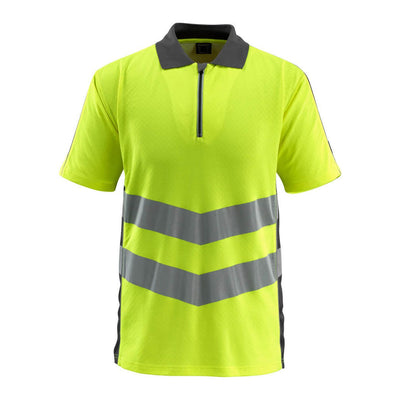 Mascot Murton Hi-Vis Polo shirt 50130-933 Front #colour_hi-vis-yellow-dark-anthracite-grey