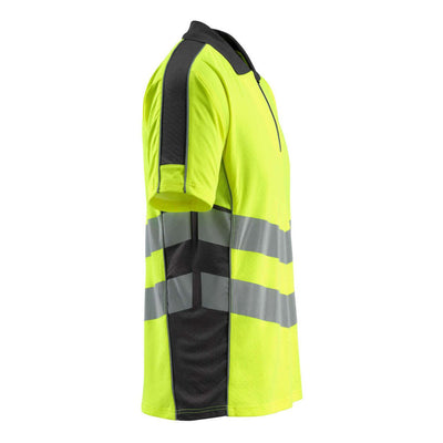 Mascot Murton Hi-Vis Polo shirt 50130-933 Left #colour_hi-vis-yellow-dark-anthracite-grey