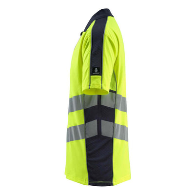 Mascot Murton Hi-Vis Polo shirt 50130-933 Right #colour_hi-vis-yellow-dark-navy-blue