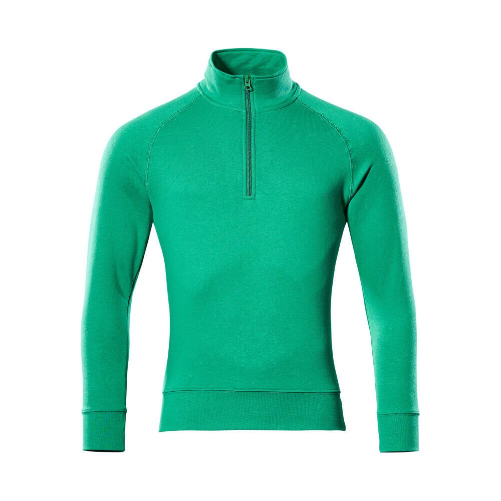 Mascot Nantes Zip-Neck Sweatshirt 50611-971 Front #colour_grass-green