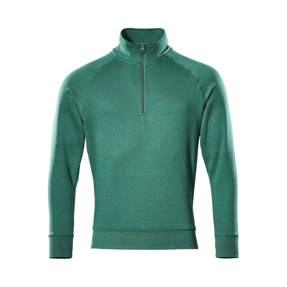 Mascot Nantes Zip-Neck Sweatshirt 50611-971 Front #colour_green