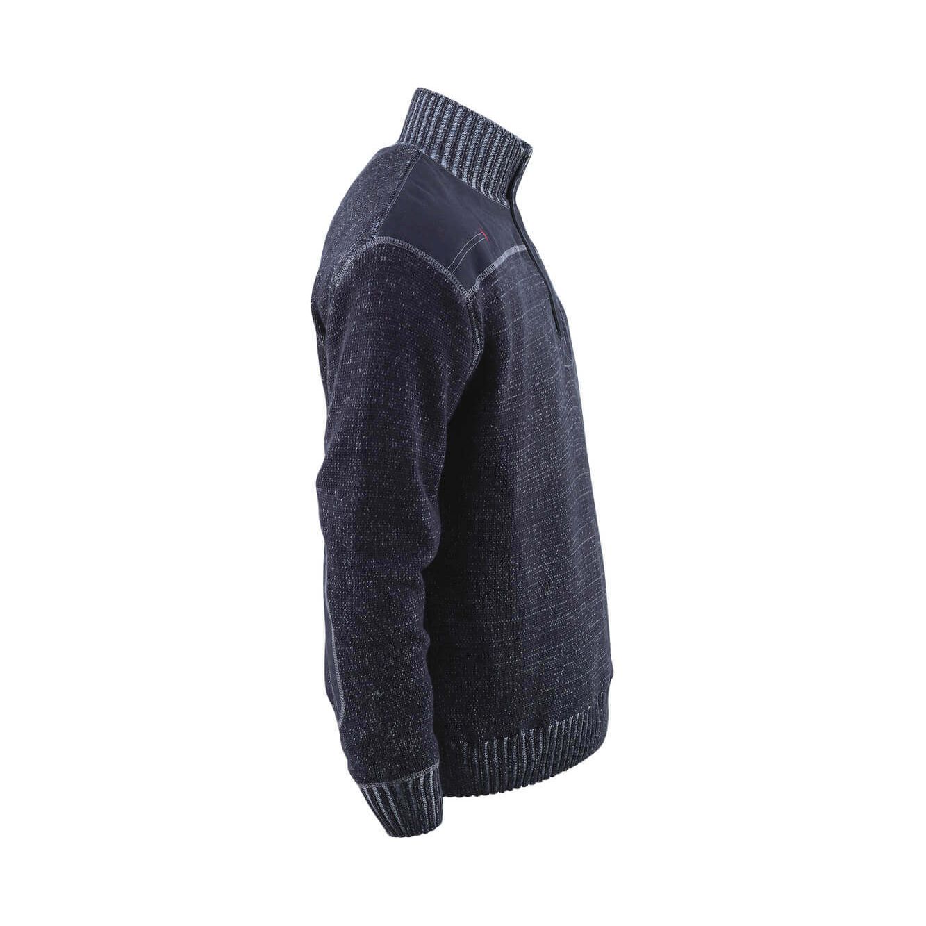 Mascot Naxos Knitted Jumper Half-Zip 50354-835 Left #colour_blue-grey
