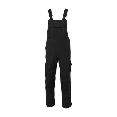 Mascot Newark Bib Brace Overall Trousers 10569-442 Front #colour_black