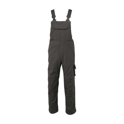 Mascot Newark Bib Brace Overall Trousers 10569-442 Front #colour_dark-anthracite-grey
