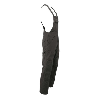 Mascot Newark Bib Brace Overall Trousers 10569-442 Left #colour_dark-anthracite-grey