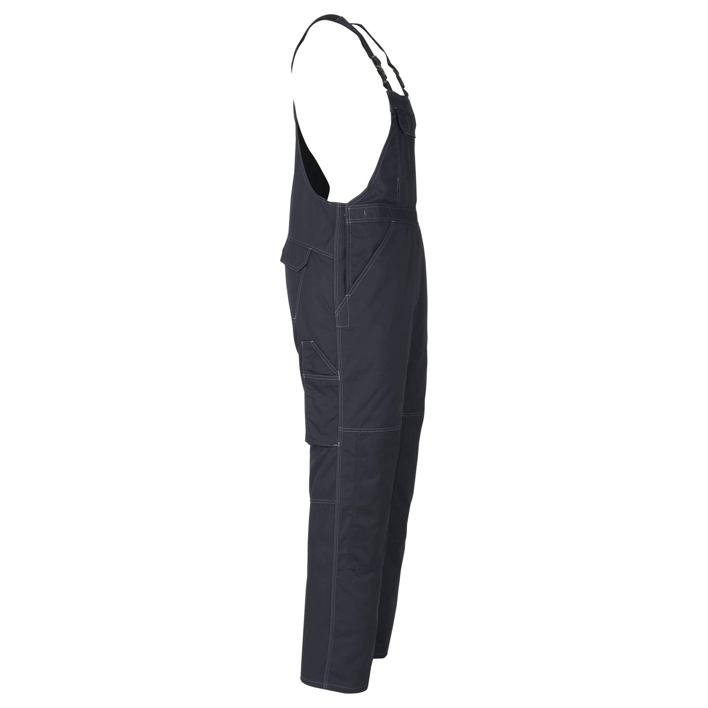 Mascot Newark Bib Brace Overall Trousers 10569-442 Left #colour_dark-navy-blue