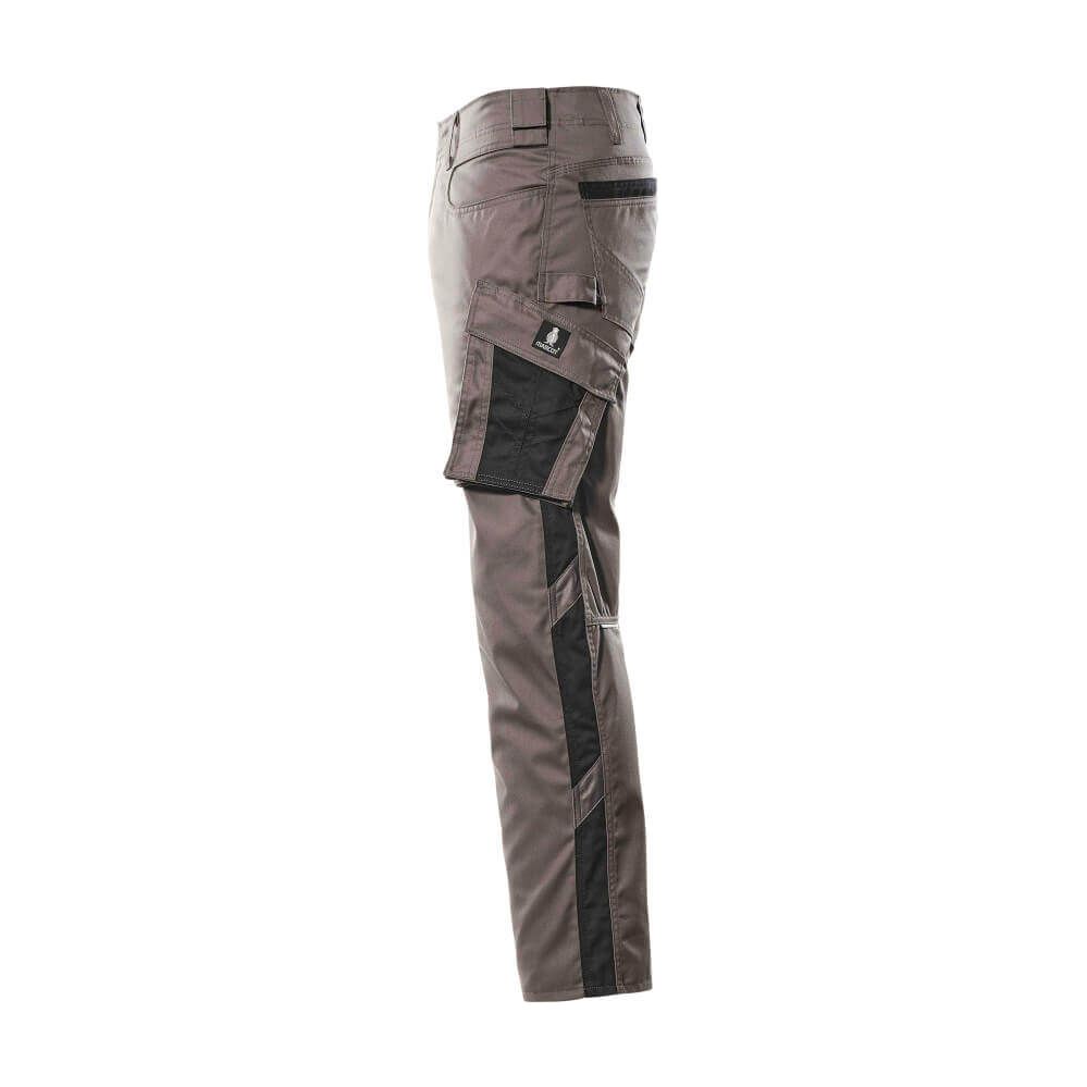 Mascot Oldenburg Work Trousers Thigh-Pockets 12579-442 Right #colour_anthracite-grey-black