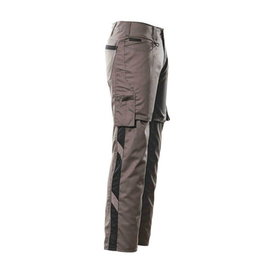 Mascot Oldenburg Work Trousers Thigh-Pockets 12579-442 Left #colour_anthracite-grey-black