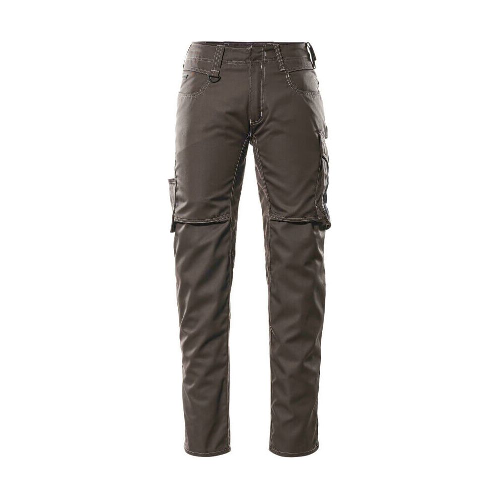 Mascot Oldenburg Work Trousers Thigh-Pockets 12579-442 Front #colour_dark-anthracite-grey-black
