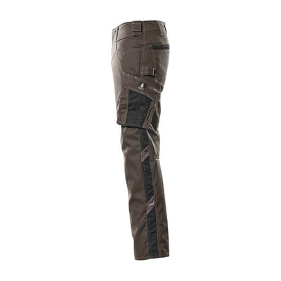 Mascot Oldenburg Work Trousers Thigh-Pockets 12579-442 Right #colour_dark-anthracite-grey-black