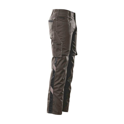 Mascot Oldenburg Work Trousers Thigh-Pockets 12579-442 Left #colour_dark-anthracite-grey-black
