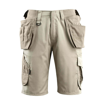 Mascot Olot Work Shorts Holster-Pockets 16049-230 Front #colour_light-khaki