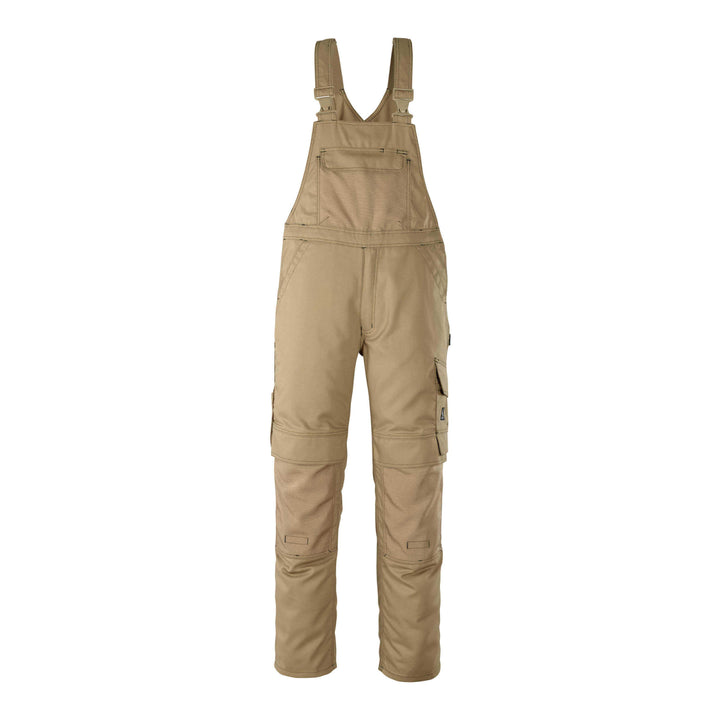 Mascot Orense Bib Overall Kneepad-Pockets 08269-010 Front #colour_khaki