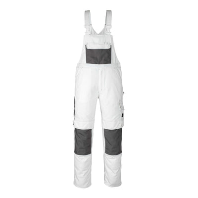 Mascot Orense Bib Overall Kneepad-Pockets 08269-010 Front #colour_white