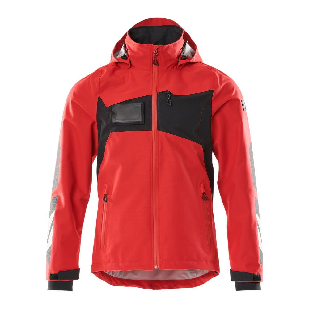 Mascot Outer-Shell Jacket Waterproof 18301-231 Front #colour_traffic-red-black
