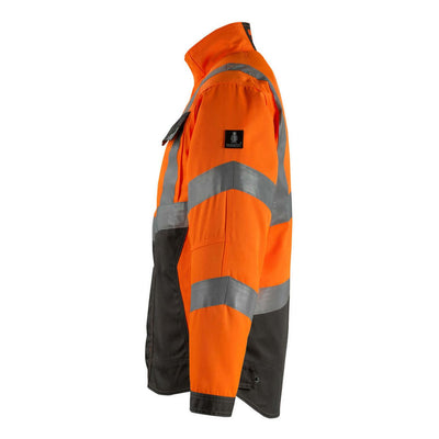 Mascot Oxford Hi-Vis Work Jacket 15509-860 Right #colour_hi-vis-orange-dark-anthracite-grey