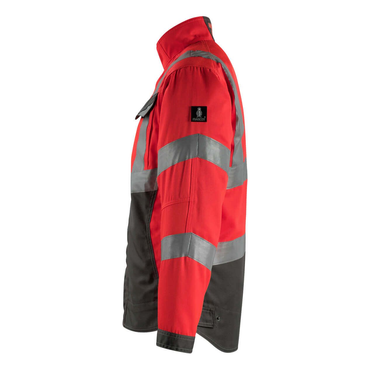 Mascot Oxford Hi-Vis Work Jacket 15509-860 Right #colour_hi-vis-red-dark-anthracite-grey