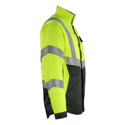 Mascot Oxford Hi-Vis Work Jacket 15509-860 Left #colour_hi-vis-yellow-black