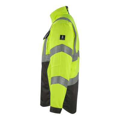 Mascot Oxford Hi-Vis Work Jacket 15509-860 Right #colour_hi-vis-yellow-dark-anthracite-grey