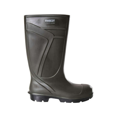 Mascot PU Safety Wellington Boots F0852-703 Front #colour_dark-olive-green
