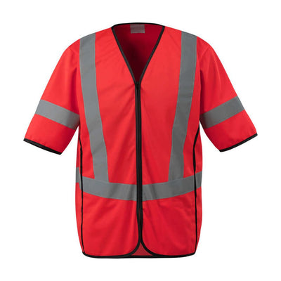 Mascot Packwood Hi-Vis Traffic Vest 50216-310 Front #colour_hi-vis-red