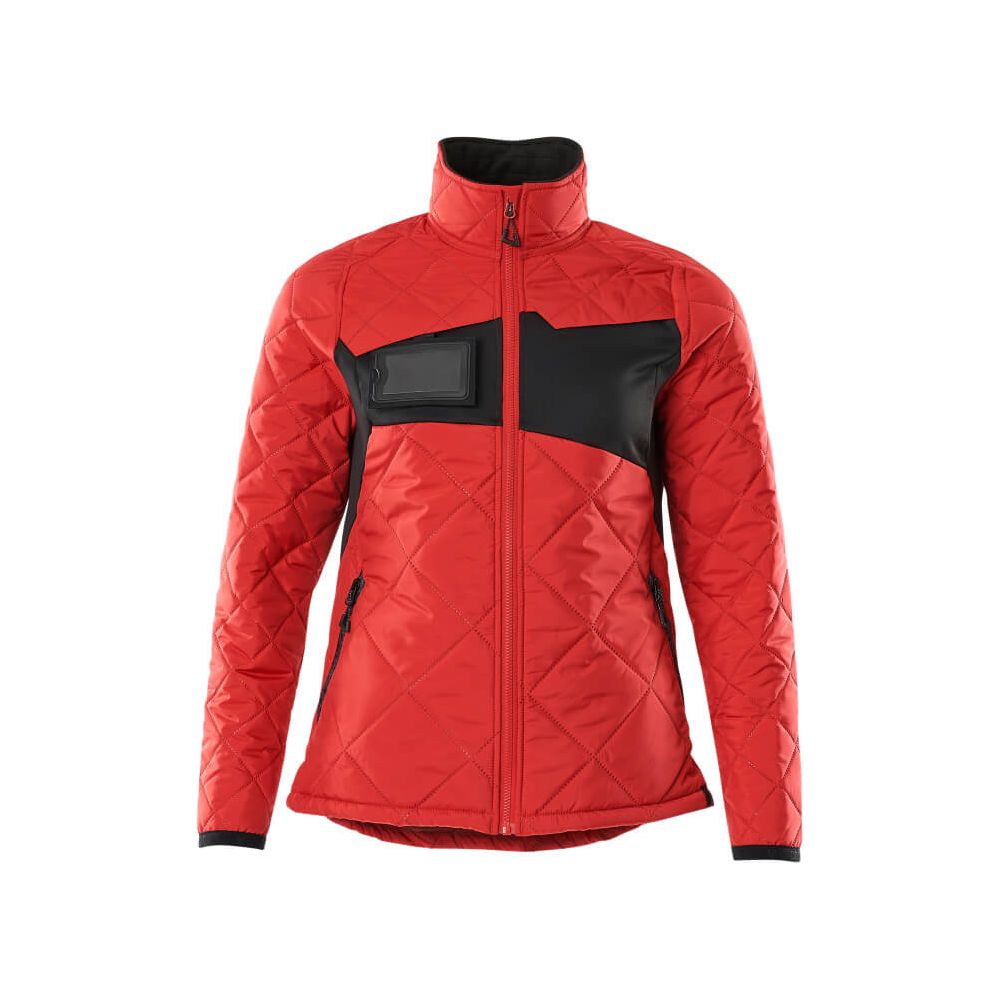 Mascot Padded Thermal Jacket 18025-318 Front #colour_traffic-red-black