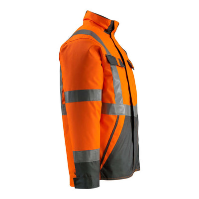 Mascot Penrith Hi-Vis Winter Jacket 15935-126 Left #colour_hi-vis-orange-dark-anthracite-grey
